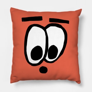 Orange Surprised Eyes Pillow