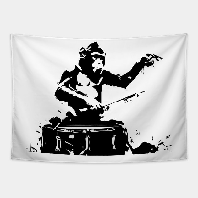 monkey plays the drums Tapestry by lkn