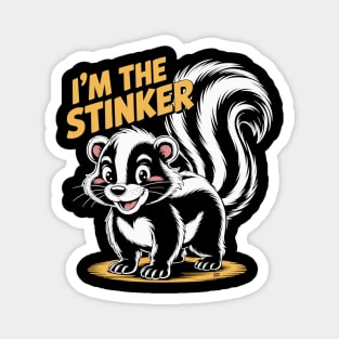 I’m The Stinker – Cute Funny Skunk Cartoon Magnet