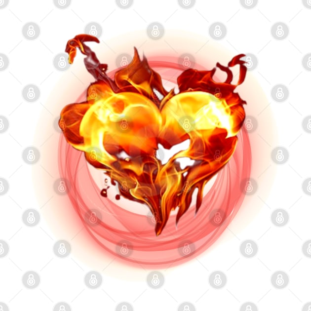 Fierce Heart on Fire by Mazzlo Shop