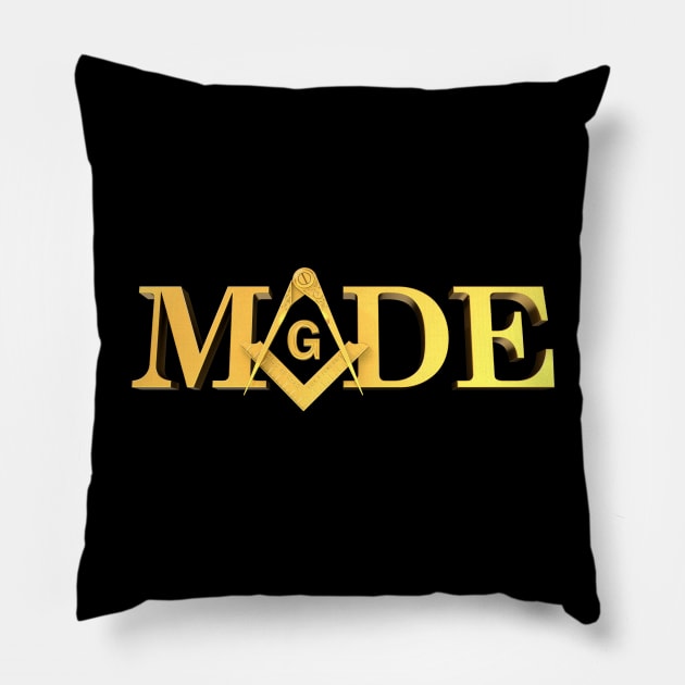 Made Square & Compass Masonic Freemason Pillow by Master Mason Made