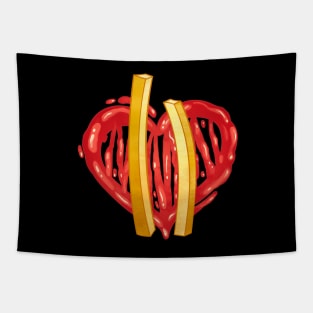 French Fries Love Tapestry