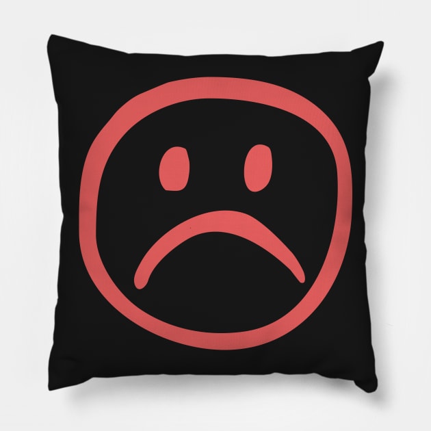 Sad Face Pillow by kimmieshops