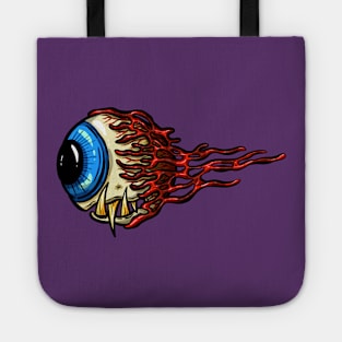 Eyeball Flying Rockabilly Tattoo Cartoon Illustration Eye Tote