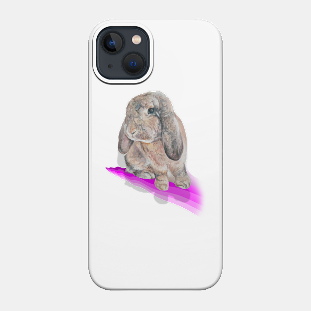 Gorgeous painting of a French lop bunny! - Rabbit - Phone Case