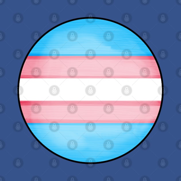 Transgender pride flag colours circular sphere by deathlake