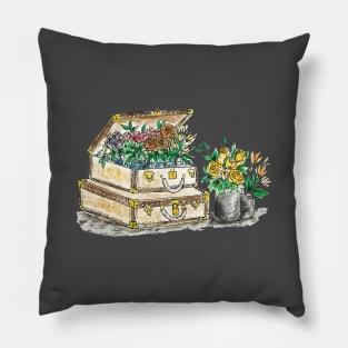 Flower Suitcase Pillow