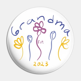Grandma Established 2023 Pin