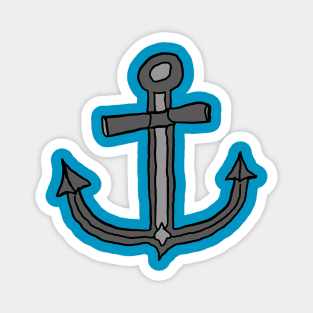 Anchor design, A pretty, cute anchor drawing. Magnet