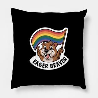 Pride Eager Beaver Pillow