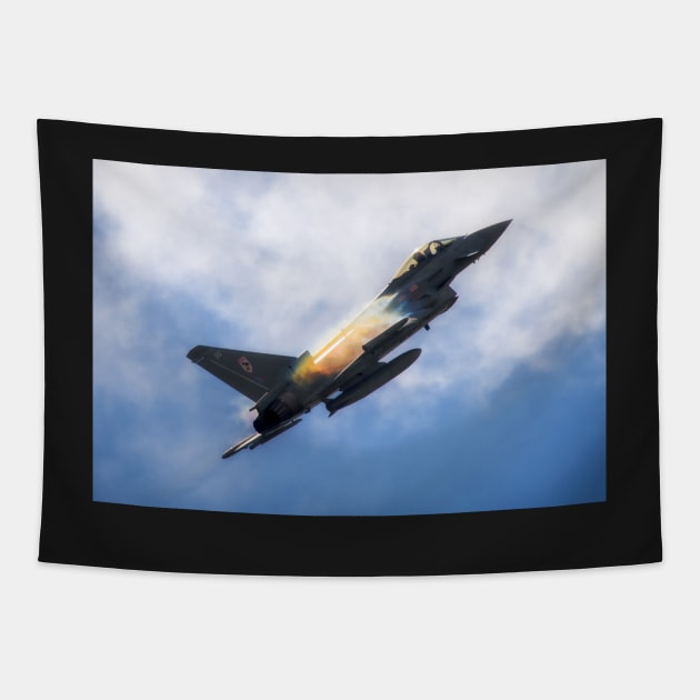 Typhoon Rainbow Tapestry by aviationart