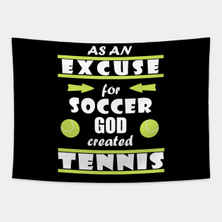 tennis federball doppel sport Geschenk Spruch Tapestry