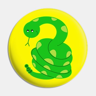 Big and Bold Green Snake Pin