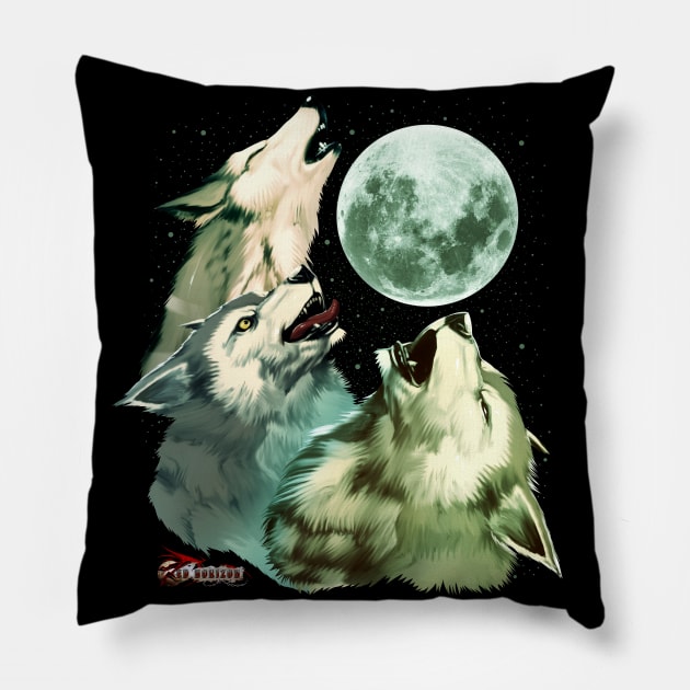 Red Horizon - 3 Power Moon Pillow by JascoGames