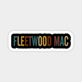 Retro Fleetwood Pattern 80s 90s Birthday Style Colorful Magnet