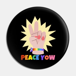 Peace Yow LGBT Pin