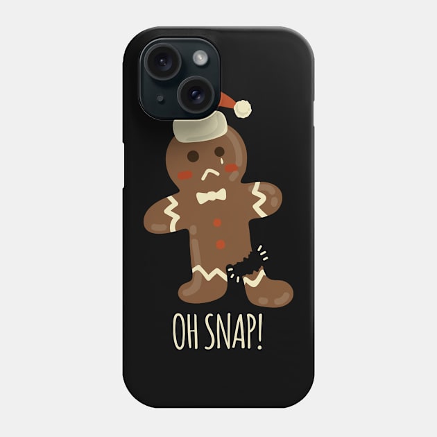 Oh Snap! Gingerbread Man Funny Christmas Gift Phone Case by BUBLTEES