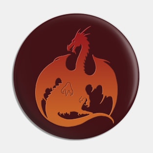 Orange Red Dragon Pin