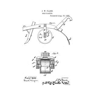 Seed Planter Vintage Patent Hand Drawing T-Shirt