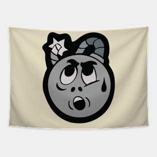 Classic Greyscale Cartoon Bomb Tapestry