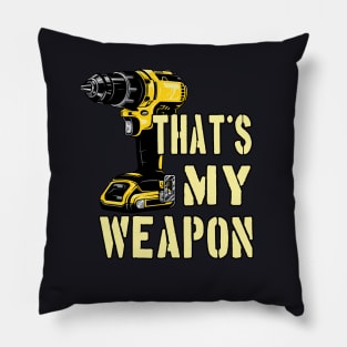 Drilling Machine Craftsman Weapon Pillow