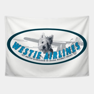 West Hyland Terrier Airline Logo Tapestry