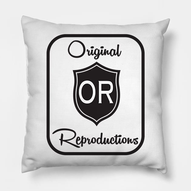 Original Reproductions - Square Logo Pillow by MikeCCD