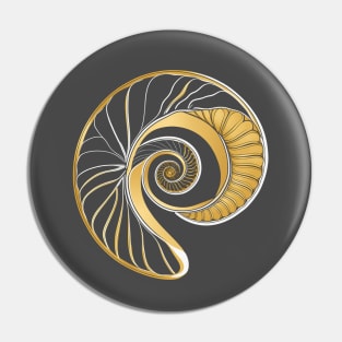 Fibonacci spiral seasheel geometric design for fibonacci day Pin