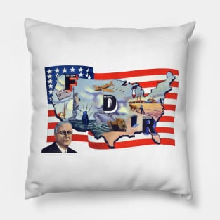 1941 President Franklin D. Roosevelt Pillow