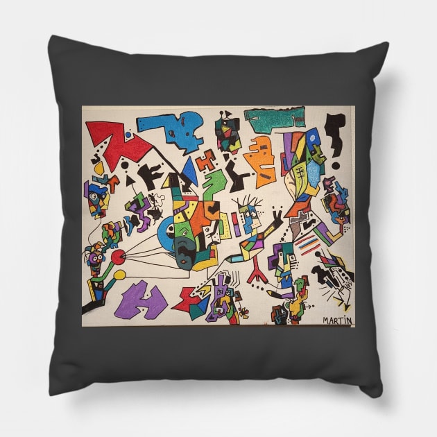 7th Hour, 7th Day Pillow by JayMartin Art