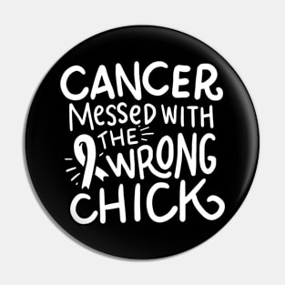 Lung Cancer Survivor Chemo Motivation White Ribbon Pin