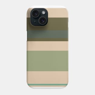 A fashionable farrago of Soldier Green, Beige, Grey/Green, Oxley and Gunmetal stripes. Phone Case