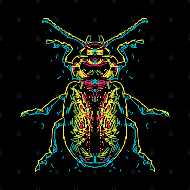 beetle abstract colorful by Mako Design 