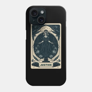 Justice Tarot Card Phone Case