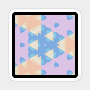 Kaleidoscope of Digital Abstract with Soft Pastel Color Palette Magnet