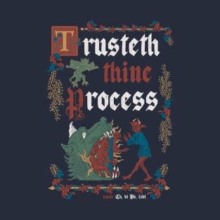 Trust the Journey Medieval Style II - Vintage English Manuscript T-Shirt