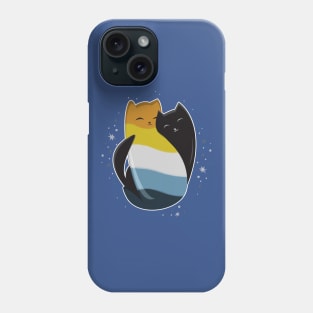 Aroace Cat LGBT Asexual Aromantic Pride Flag Phone Case