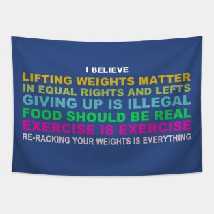 Lifting Weights Matter Tapestry