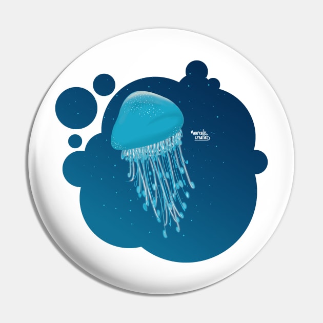 glowing jellyfish Pin by Aurealis