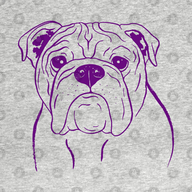 Disover English Bulldog (Yellow and Purple) - English Bulldog - T-Shirt