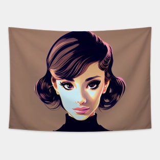 Audrey Hepburn, Confident Witty Fun Flirty Smart Actress, Elegant Classic Beauty Tapestry