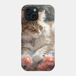 Sleepy Siberian Cat Phone Case