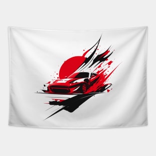 Sport Car Japanese Design Tapestry