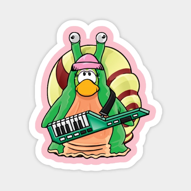 Beanie Snail Penguin with Keytar Magnet by jello