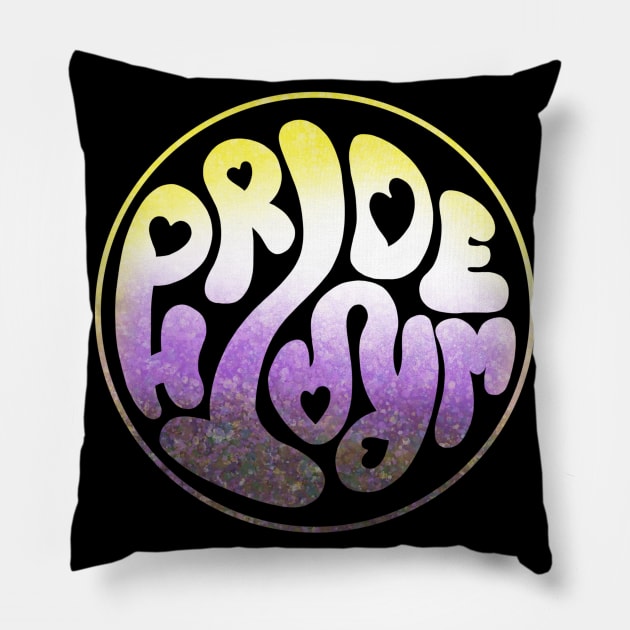 Pride and Wrath (Enby / Non-binary pride) Pillow by Labrattish