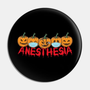 Halloween Anesthesia Pumpkins with mask and stethoscope Pin