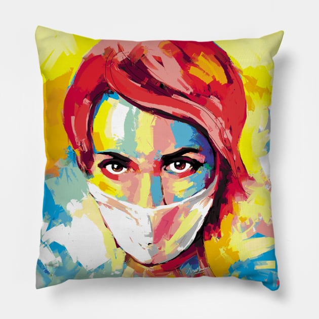 Coronavirus Covid 19 Quarantine Pillow by mailsoncello