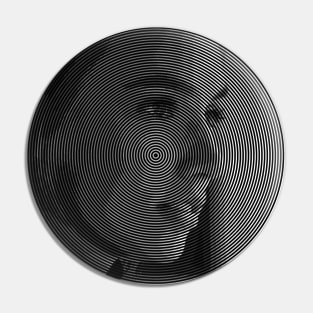 A Woman Portrait In Spiral Lines Pin