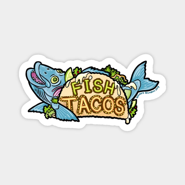 Fish Tacos Magnet by Raven's Random
