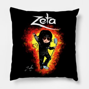 Zeta on fire Pillow